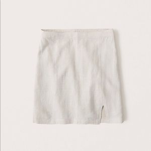 Cream linen skirt